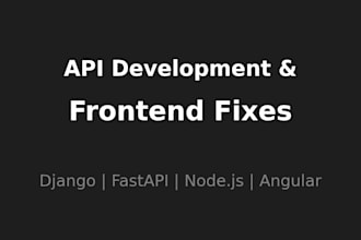 develop a custom rest API in django or fastapi