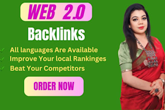 manually provide 50 web 2 0 backlinks and article submission to high da websites
