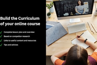 write a curriculum for elearning or online course