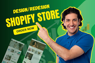 create a professional shopify store design for your business