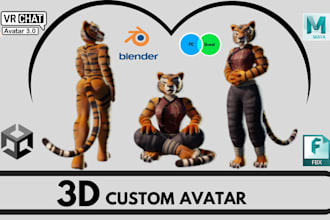 do vrchat avatar furry avatar 3d custom avatar vrc character