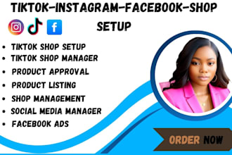set up optimize your tiktok instagram  facebook shops to boost sales