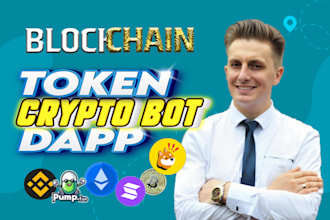 blockchain developer spl tax token, presale web3 dapp, solana crypto pumpfun bot