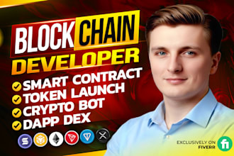 blockchain developer tax token presale web3 dapp crypto polymarket solana bot