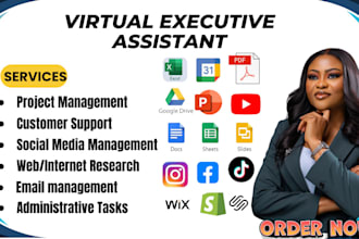 be your personal executive virtual administrative assistant social media manager