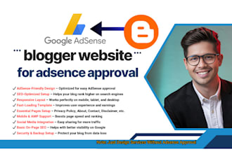 design SEO friendly blogger website for fast adsense approval