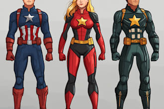 do your very own superhero or villain in marvel style