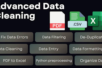 clean, format, merge, split, preprocess excel and csv data with python