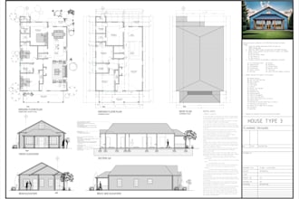 do architectural planning of house permit drawings, 2d floor plan