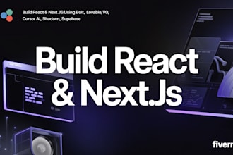 build react next js using bolt, lovable, v0, cursor ai, shadcn ui, supabase