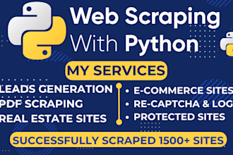 be python ai web automation web scraping data scraping python scripting ocr json