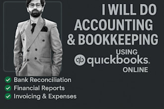 do accounting and bookkeeping using quickbooks online and bank reconciliation