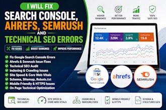 fix search console, ahrefs, semrush and technical SEO errors