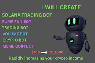 build solana trading bot, pumpfun bot, telegram bot, volume bot