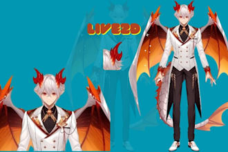 design male and female live2d vtuber model anime vtuber avatar rigging  anime