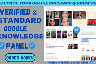 create verified and approved google panel knowledgepanel for you in any purpose