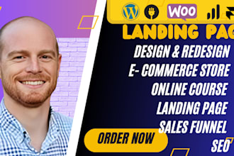 build wordpress landing page design squeeze page sales page or sales funnel