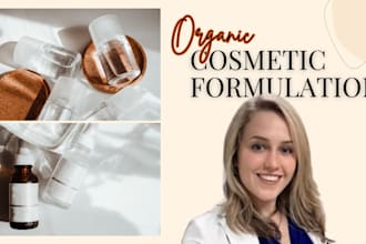 formulate organic cosmetic, beauty products, skincare and makeup products