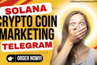 do crypto telegram marketing solana twitter memecoin ads traffic whale investors