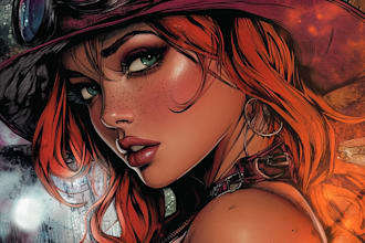 draw comic book cartoon and custom illustration digital art