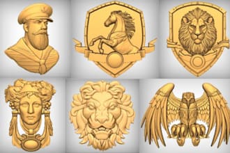 custom 3d printable coin model bas relief sculpting for minting and collectibles