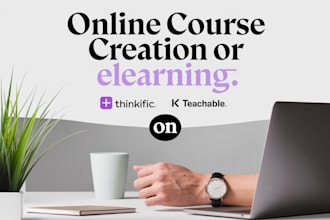 create kajabi, thinkific, teachable online course, elearning course