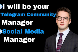 be your telegram social media manager, telegram community chatters content post