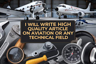 write high quality article on aviation or any technical field