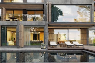 render cgi interior, villa extension, modern proposal bedroom apartment,3d lobby