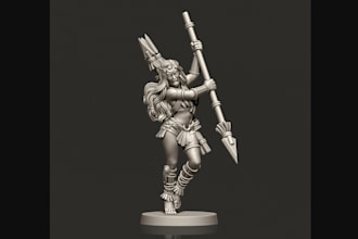 sculpt  3d figurine, 3d miniature tabletop games, 3d toy ready for printing