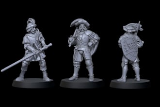 do 3d miniature sculpt for warhammer 40k dnd tabletop rpg for print and paint