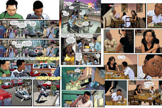 draw comic book page comic illustration storyboard graphic novel comic book art