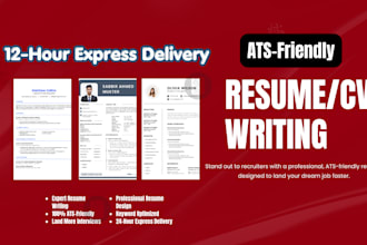 write professional resume, CV, cover letter and optimize linkedin