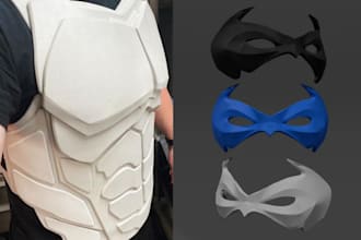 cosplay creation wearable helmet 3d model 3d prop full armor model unreal engine
