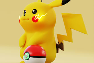 design 3d cute character modeling, animal and mascot in blender