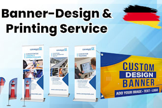 design and print banners, roll up banners, and retractable banners