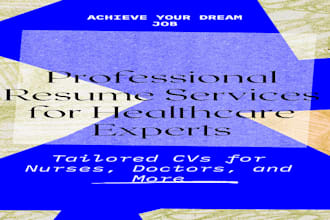 write professional ats medical healthcare nursing resume cv writing service