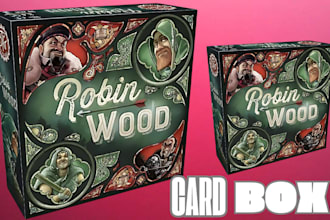 create card box design, card game design, playing card game, card box mockup
