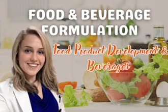 formulate food product, beverages, supplements, vitamins and pet food