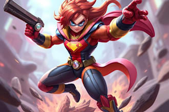 do 2d game art illustrations and concept art artworks