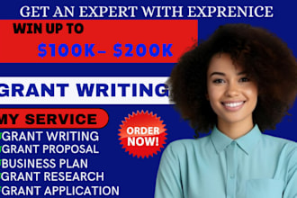 do grant writing ,proposal, research ,business plan grant application