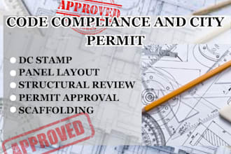 provide dc structural stamp panel layout and review for permit approval