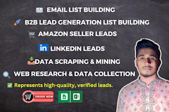 provide lead generation, email list building, and amazon seller leads