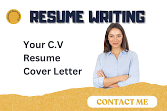 deliver professional resume writing cover letter write CV ats resume writer