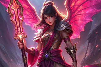 do dnd fantasy art character  full body illustration digital art and painting