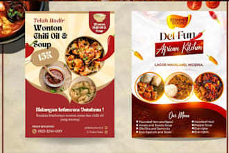design restaurant and food menu, poster, flyer, bar