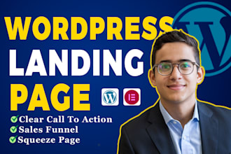 design a stunning wordpress landing page, homepage or one page website