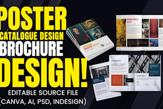design flyer, brochure, restaurant menu, product catalogues and company profile