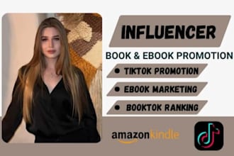 promote book or ebook on my influencer tiktok booktok page, ebook promotion