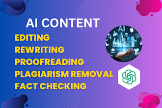 rewrite, edit, and humanize your chatgpt ai content, essay, paper